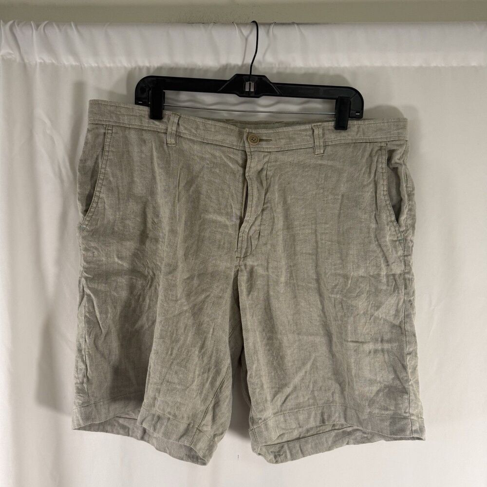 Tommy Bahama Linen Blend Shorts Men's 40x9 Beige Lightweight Slash Pockets
